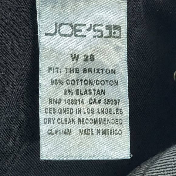 Joe's Jeans The Brixton Straight & Narrow Dark Wash Midrise Jeans Womens Sz 28 - Picture 7 of 7